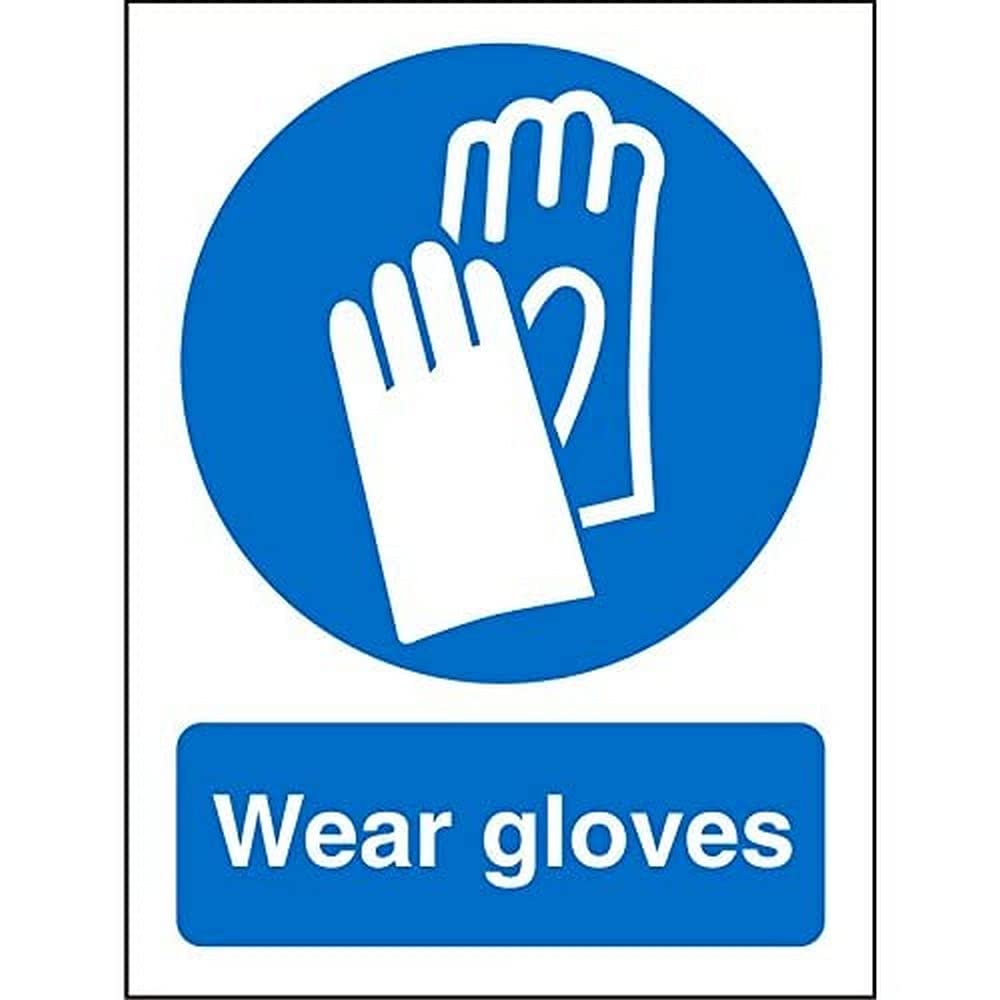Mandatory Sign Gloves Adhesive Plastic 20 x 15 cm