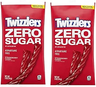 Sugar Free Strawberry Twizzlers 5 Ounce Theater Size Pack 2 Bags