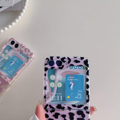 Coque rigide Galaxy Z Flip 5 protection premium transparente et léopard - 4