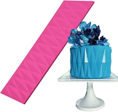 Miniatura 4 de Moldes de fondant con formas de silicona para decoración de bordes, tapete de impresión de fondant, molde de silicona para fondant, moldes de