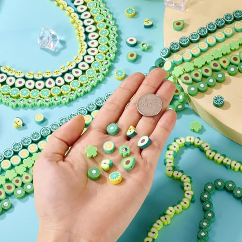 Cuentas de frutas de arcilla para diseñar joyas divertidas de verano 5