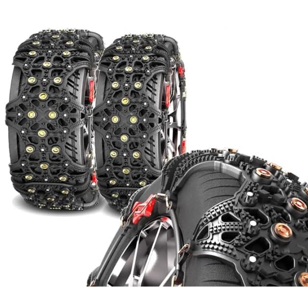 Amazon | スノー チェーン タイヤ チェーン 非金属 2枚 XF04 アクア