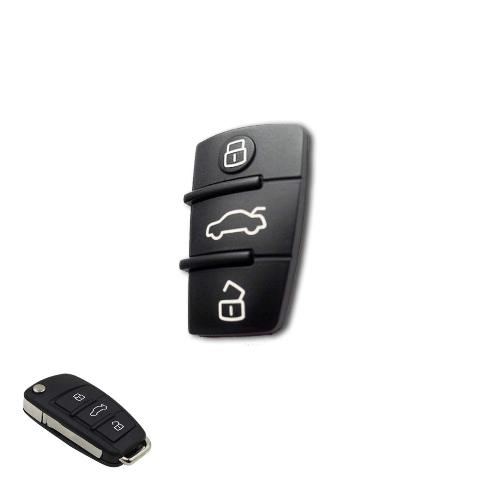 Guscio Di Gomma Per Chiave Di Ricambio A 3 Pulsanti Per Telecomando Audi A1 S1 A3 A4 A5 A6 A8 Q5 Q7 Tt Rs~p134054559