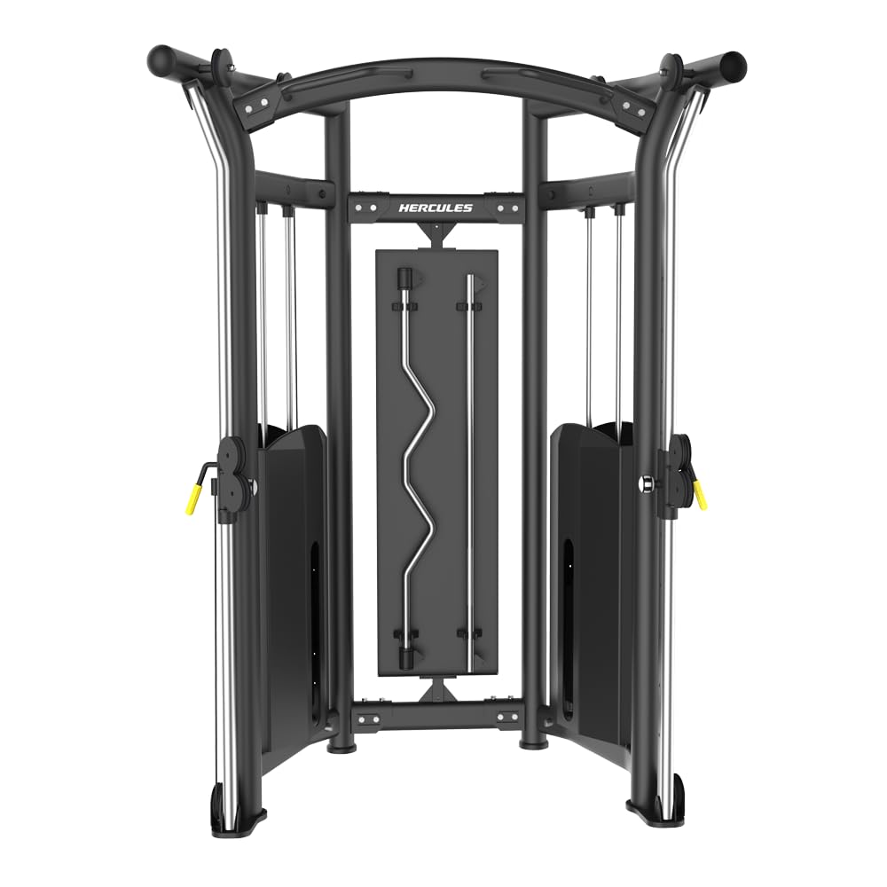 Hercules Fitness Functional Traine rWith Smith Machine Combo Multi Station Functional Trainer Plate Loaded 2 Weight Stack 100 Kg Each Net Weight 395 Kg-image-20