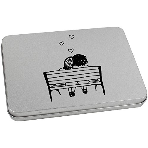 170mm 'Couple On A Bench' Metal Hinged Tin/Storage Box (TT00055562)