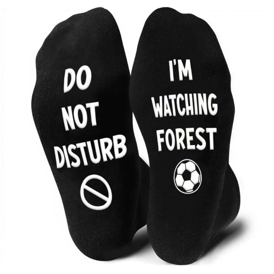 Nhemeylp Funny Socks Nottingham Forest Gifts for Men Do Not Disturb Im Watching Forest Novelty Socks Premium Breathable Cotton Socks NFFC Gifts for Football Fans