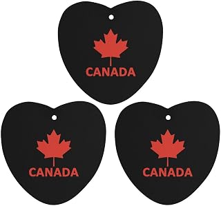 Canada Flag Maple 3Pcs Car Air Fresheners Hanging Long Lasting Scents Auto Fresheners Aromatherapy Tablets Love form