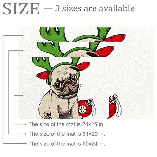 Tapis de porte de Noël motif chiot antidérapant entrée garage - 3