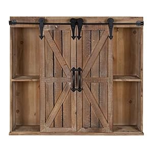 Kateandlaurelcatesdecorativewoodwallstoragecabinetwithtwoslidingbarndoorsrusticbrown Urban Country Home Decor Kate and laurel cates decorative wood wall storage cabinet with two sliding barn doors rustic brown urban country home decor