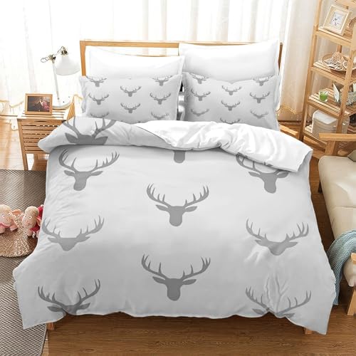 Housse de couette cerf super douce parure de lit microfibre haut de gamme - 3