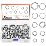 Rustark 50Pcs 10 Sizes Bike Ball Bearing Headset Retainer Assortment Kit Crank Caged Wheels Bicycle Ball Bearings Balls Bike Crank Bottom Bracket Bearings for Road Bicycle Repair