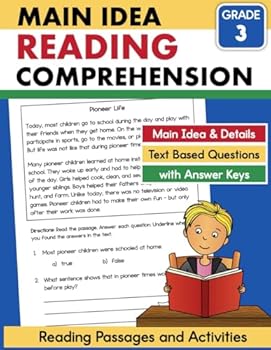 Paperback Main Idea Third Grade Reading Passages with Comprehension Passages: 3rd Grade Main Idea and Supporting Details Workbook (Comprehension Builders) Book