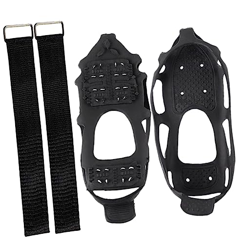 JEWEDECO 1set Anti-Slip Ice Grippers for Practical Shoes Durable Tooth Crampons Lightweight and Portable Snow Ice Cleats for Hiking Climbing and Fishing