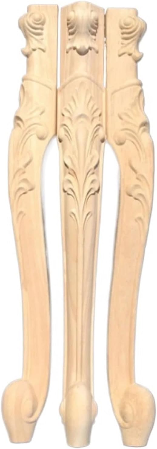 AVIMYA Solid Wood Furniture Legs Feet Replacement for Sofa Couch Chair Tea Coffe Table Cabinet TV Stands Furniture Carving 600mm (Color : 2PCS 600x75mm)