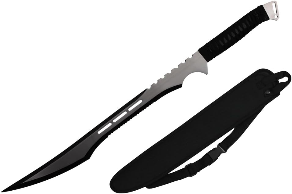 Wartech K1020-45 Stainless Full Tang Blade Ninja Sword Knife Machete Sword with Sheath, 27", Two Tone