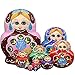 OUMIFA Mignon Dessin Modèle Poupées 10 Couches Fleur poupées Russes sèches Basswood Mode Matryoshka poupées nichonnées Jouets en Bois de Noël Cadeau de Noël Collection de décoration d'intérieur