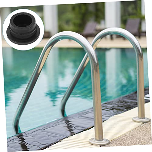 Protector de escalera para piscina de caucho negro miniatura 3