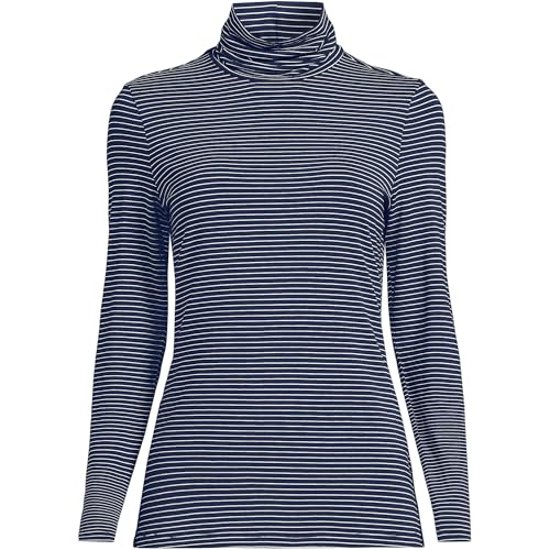 Image of Lands' End Lightweight Jersey Long Sleeve Turtleneck
