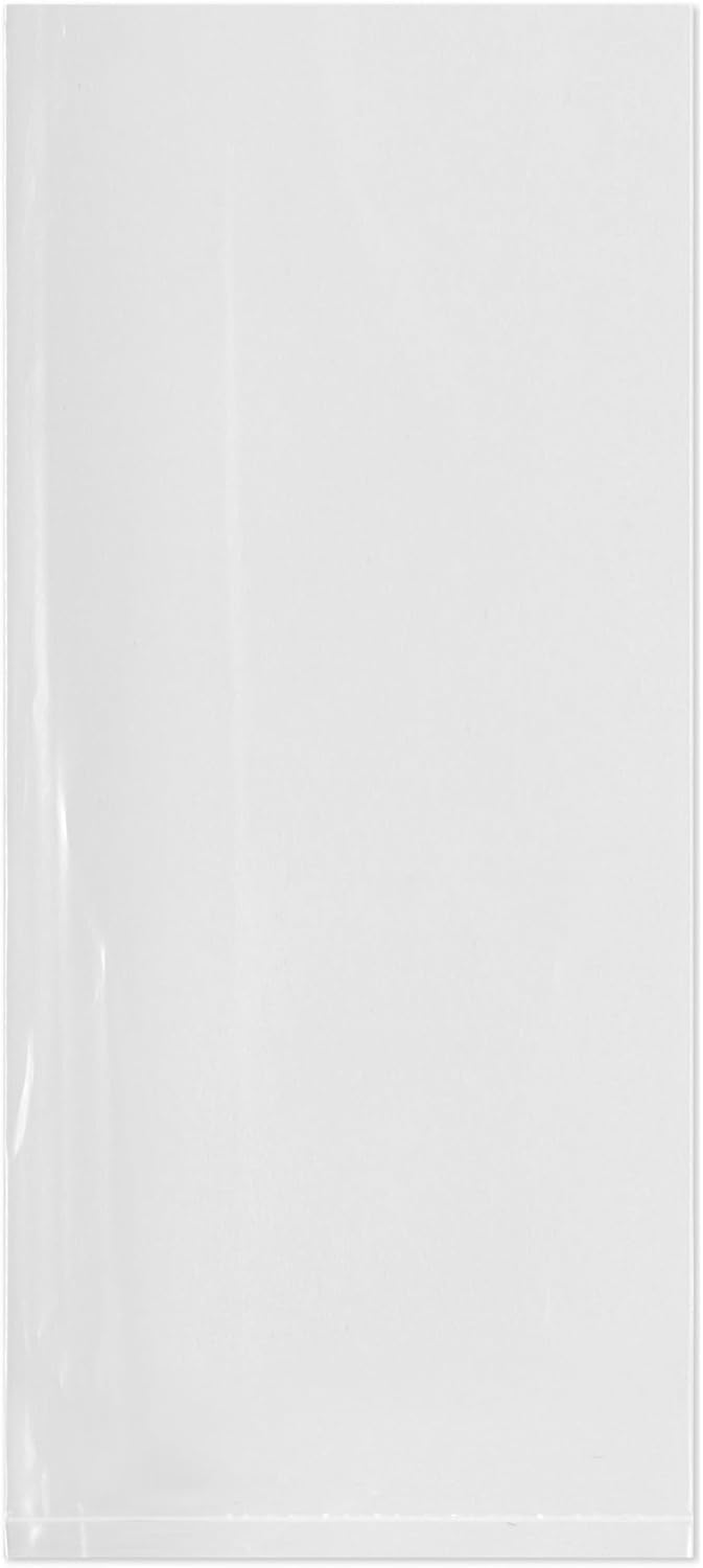 Plymor 8" x 18" (Pack of 500), 2 Mil Flat Open Clear Plastic Poly Bags