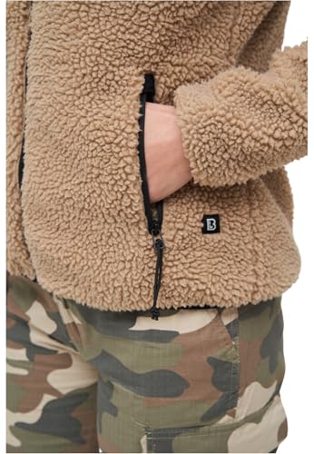 Brandit Women Teddyfleece Jacket Hooded, Farbe: camel, Größe: S