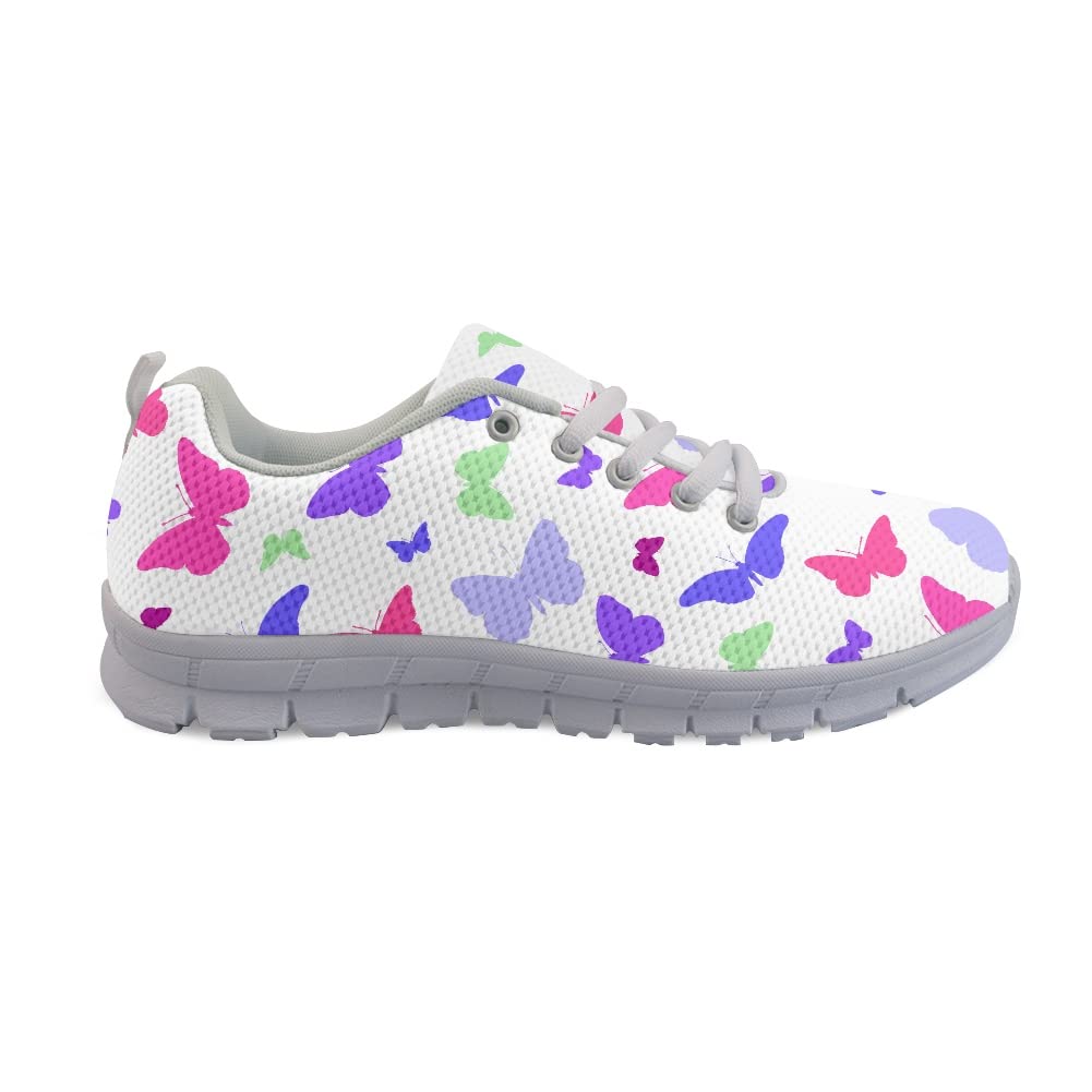 Amzbeauty Zapatos de correr de malla con diseño de Hawaii para hombre, para hombre, informales, para caminar, 6-13UK, Mariposa divertida, 39 1/3 EU