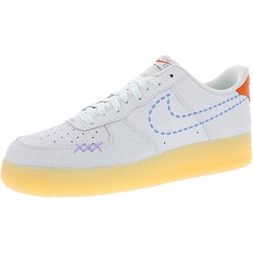 Air Force 1 `07 LV8 - White, University Blue, Safety Orange by Nike