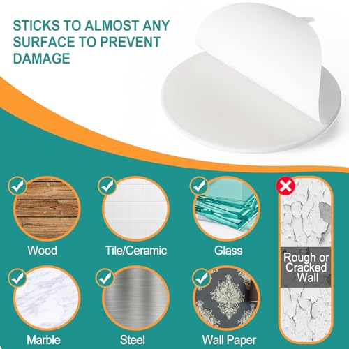 10-Pack Door Stoppers Wall Protector, [3.15"] Large White Silicone Door Bumpers with Strong Thickened Adhesive,Shock Absorbent Door Knobs Wall Protectors to Cover up Damage and Protect Wall Surfaces by NETANY - Image 4
