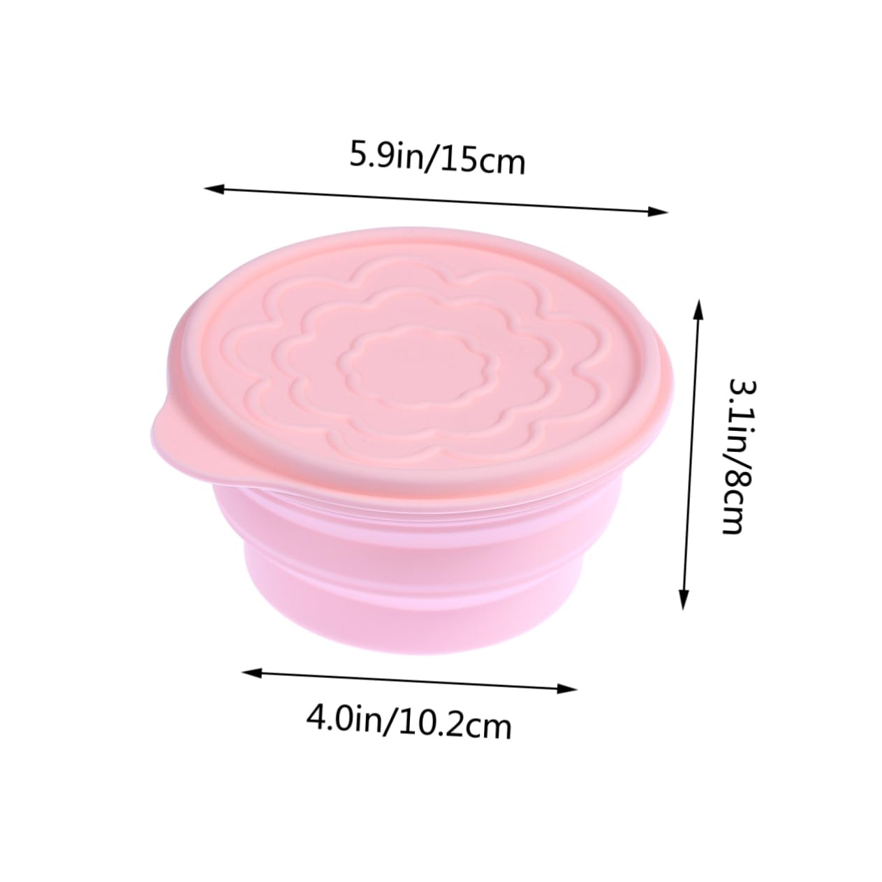 Sosoport Portable Collapsible Silicone Bowl Camping Portable Plate Space-saving Microwave Safe Food-grade for Hiking Travel