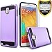 Note 3 Case, Galaxy Note 3 Case, Circlemalls 2-Piece Style Hybrid Shockproof Hard Phone Cover With [Premium Screen Protector] And Stylus Pen For Samsung Galaxy Note 3 (Purple)