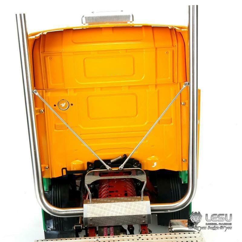 TOUCAN RC HOBBY Lesu RC Metall Auspuffrohr 1/14 Modell DIY R470 R620 Traktor Truck Upgrade-Zubehör,Kompatibel mit Tamiya