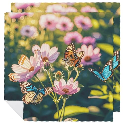 Servilletas de tela Butterflies and Blooms 2 unidades miniatura 1