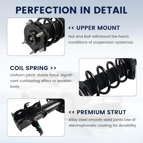 Front Struts Shock Absorber for Honda CR-V 2.4L 2007 2008 2010 2011 2012 2013 2014 Exc. Touring, Quick-Struts w/Coil Spring Complete Assembly Replace for 272492 272491 Pair by BocraVant - Used condition - Image 4