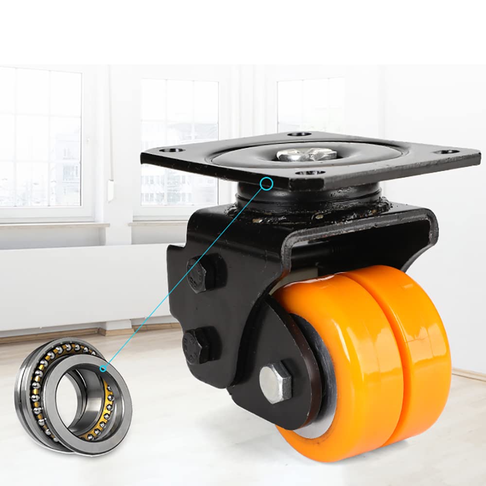 Toplionace Ruote Ammortizzanti Molla Ruota Universale AGV Porta Trolley Ruota Telescopica in Poliuretano Sospensione (2,0 Pollici)