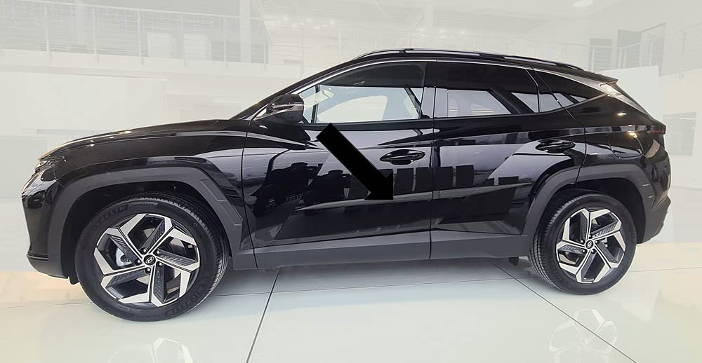 Spangenberg Listones de protección laterales negros para Hyundai Tucson SUV 4ª generación tipo NX4 09.2020- F68