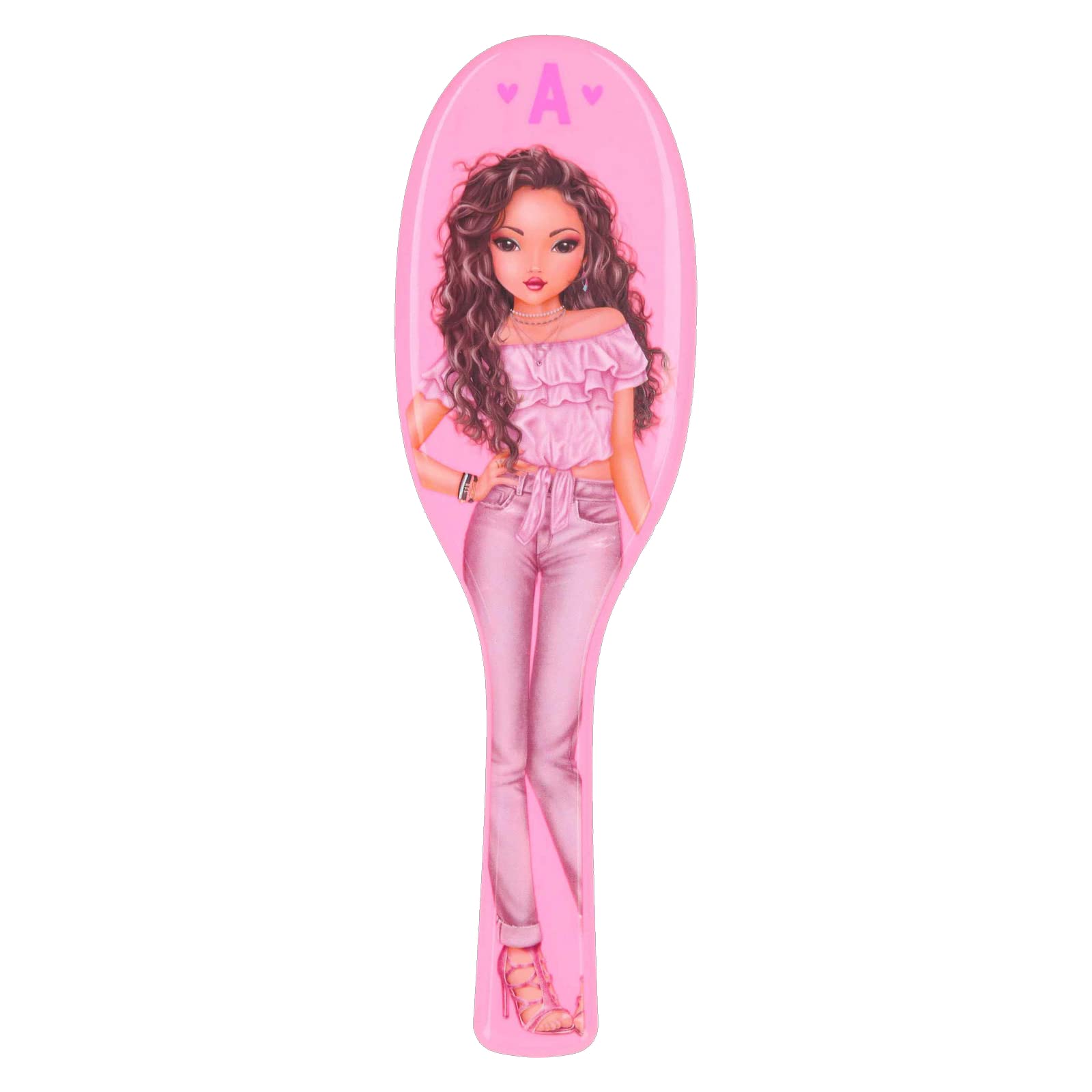 Depesche 4899-016 TOPModel - Cepillo para el pelo de forma clásica en color rosa, con modernas cerdas desenredantes, dimensiones: aprox. 3,6 x 8,7 x 27 cm