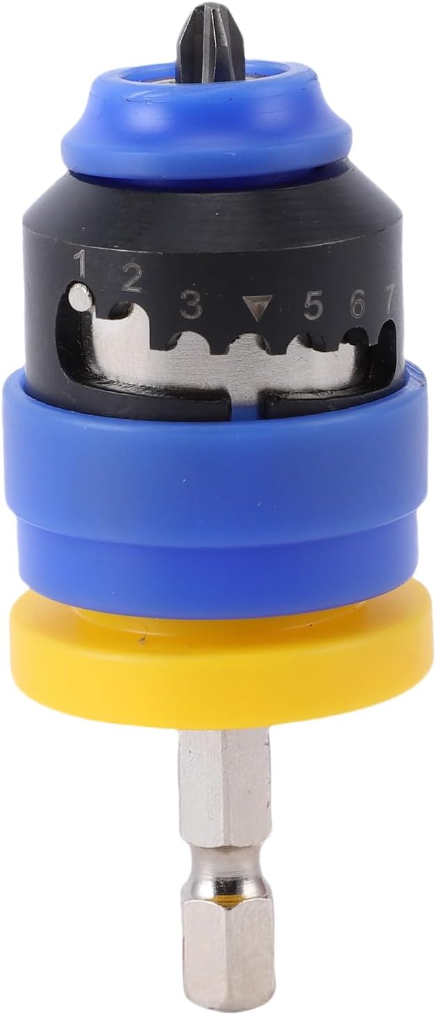 Screwdriver Bit Holder, Adjustable Depth, Strong Magnetic Quick Change Adsorption, 2 to 8mm Depth Adjustable Screw Depth Setter for Drilling and Fastening Tasks