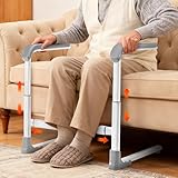 Hoyiyobi Aufstehhilfe Sofa für Senioren, Höhenverstellbare & rutschfeste Stehhilfe mit TPE-Griffen, Stabile Mobilitätshilfe für Couch, Sessel, Bettkante & Toilette, Karbonstahl, 450 lbs Tragfähigkeit