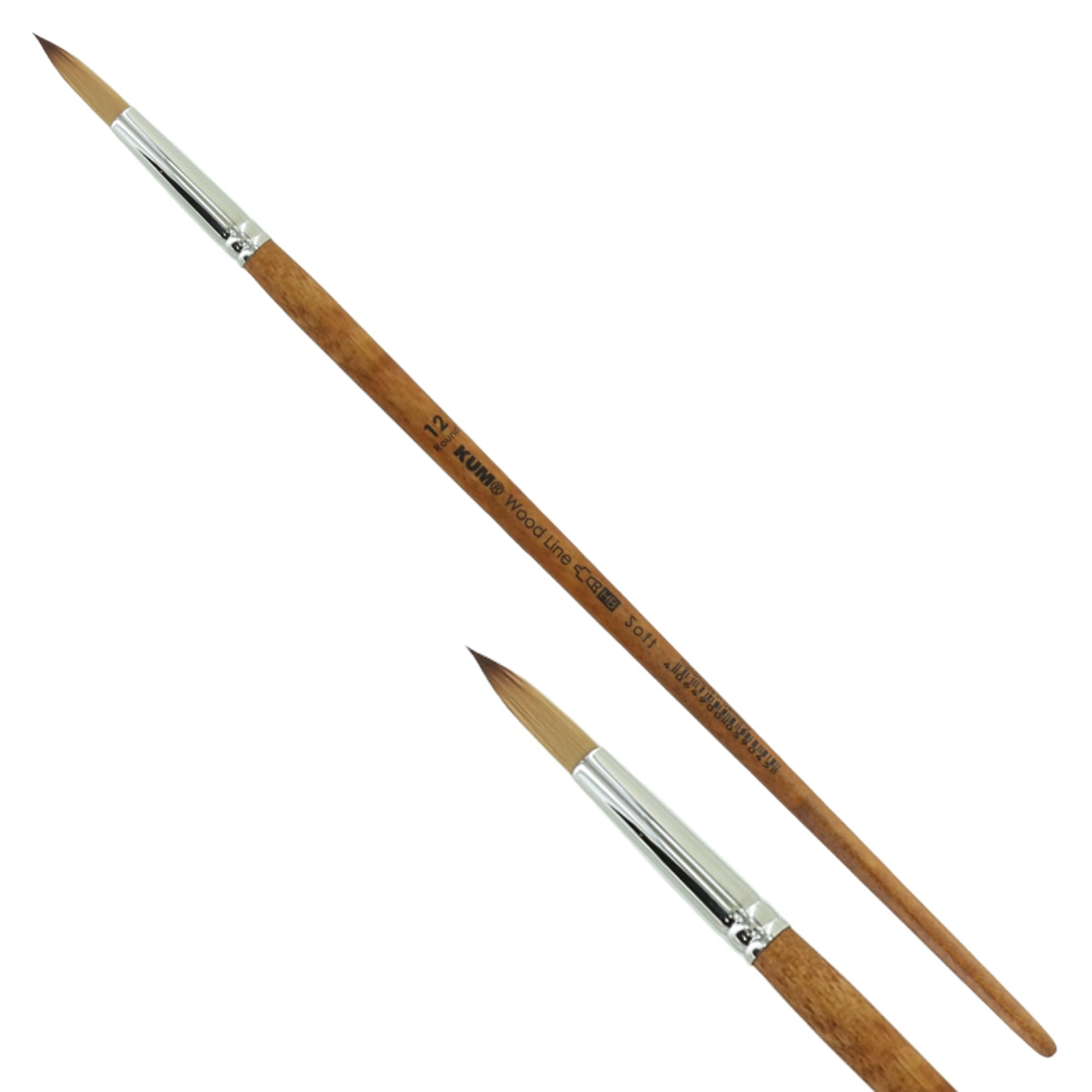 Kum Brush, Wood Synthetic Fibres, Brown, 12 (EU)
