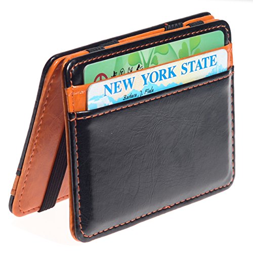 Image of Men's Fashion Magic Money Clip Leather Minimalistic Slim Wallet