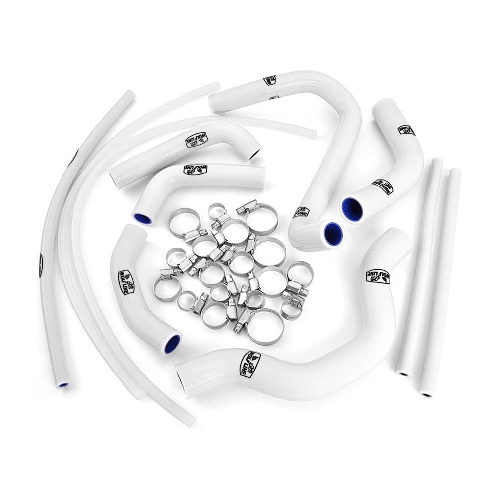 Kit de manguito de refrigeración de radiador de silicona for motocicleta, compatible con DM 937, 2021, 2022, 2023, 2024, 2025(WHITE)