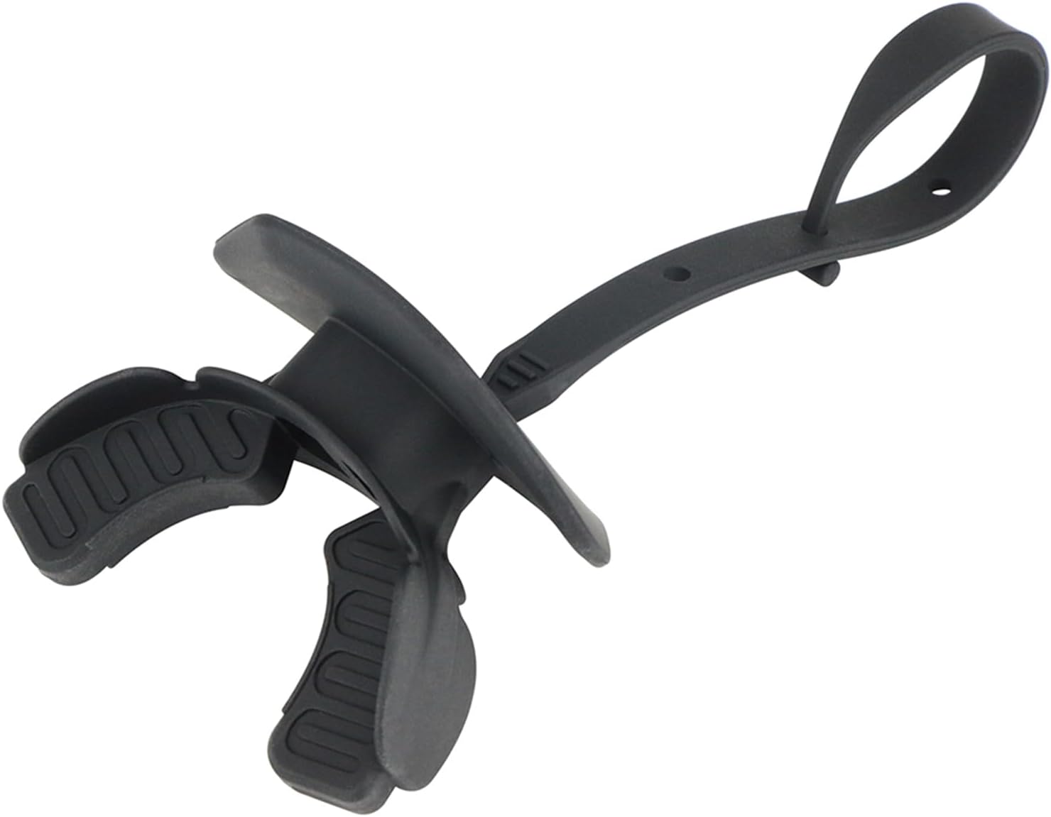 Football Mouth Guard, Football Mouthpiece, Breathable, with Lip Guard, Helmet Strap Included, for Youth and Adults (Black)