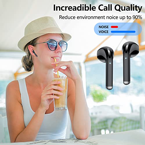 Auriculares Bluetooth 5.3, Auriculares Inalambricos con HiFi Estéreo, Altavoz de 13 mm, HD Mics, Reproducción de 45Horas, Cascos Inalámbricos Impermeable IPX7, Auriculares Deportivos, Negro