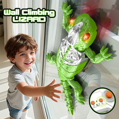 DOLGZIS 2026 Wall Crawler Gecko, Rechargeable Remote Control Robot Kids Toys, Gecko Wall Climbing Toy for Kids, Birthday, Easter, Christmas & Festival Gifts for Boys, Girls by DOLGZIS - Image 5
