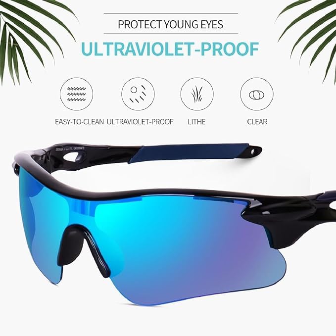 Image of Black Jones Sports Sunglasses for men and women Cycling Mountain Travelling Cricket Trekking Baseball Fishing Cycling Running Golf Motorcycle Tac Glasses UV400