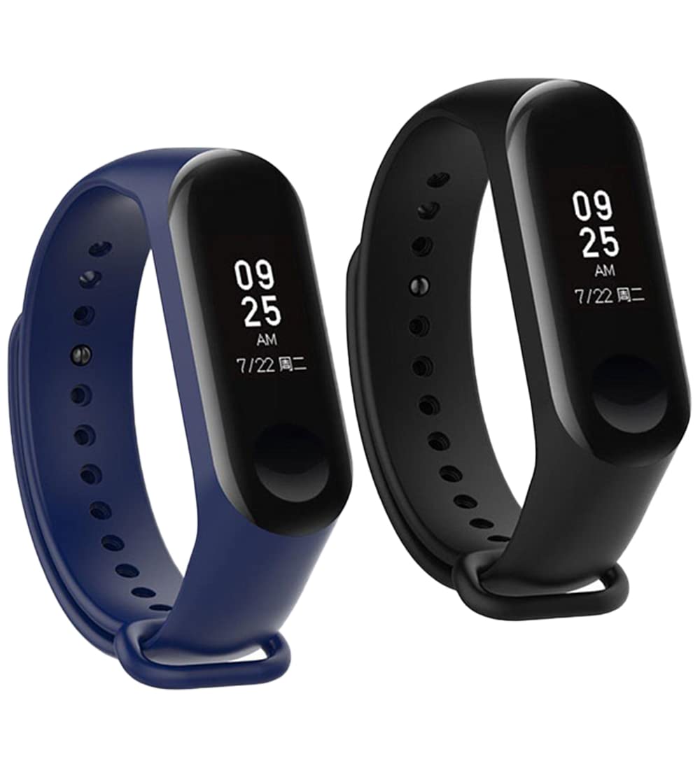 Estrenar Mi Band Strap 3 & 4 Wristband Original Soft Silicone Adjustable/Replacement Straps/Belt/Band for M3 & M4 with warrenty |Device not Included||Not Compatible with Mi Band 1/2|