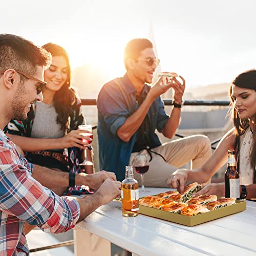 Elavain Acrylic Square Cake Stand With Lid, Modern Gold Acrylic Tray With Clear Cake Dome Cover, Gold Cake Stand Wedding, Party Cake Tray, Cupcake Stand & Cake Holder Serving Tray| Shatter Resistant #TOP5