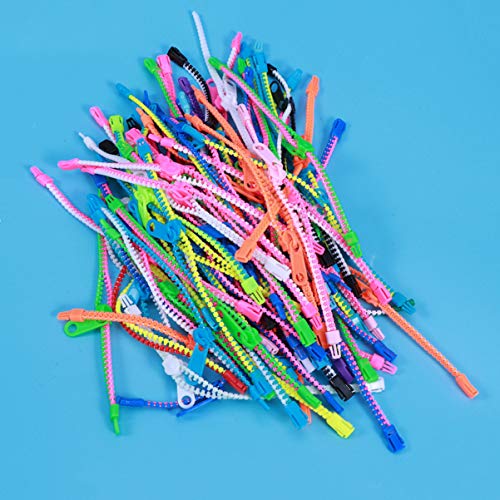 TOYANDONA 50PCS Fidget Brinquedos Amizade Pulseira Zipper Sensorial Brinquedos Bloco da Festa para a