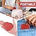 Dimeho Compact Folding Mirror Heart Shaped Magnifying Mini Vanity Mirror Portable Travel Makeup Mirror for Purse Double-Sided Cute Glitter Cosmetic Mirror for Women Home Office