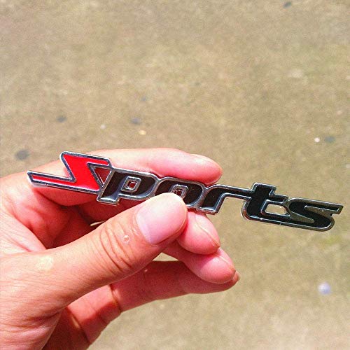 Go-Upp 2Pcs 3D Sports Chrome Metal Car Sticker Emblem Badge Decals Stickers For Ford Jeep Dodge Mercedes Bmw Mustang Volvo Chevrolet Nissan Audi Vw Ford Honda Toyota Jaguar Decoration Accessories #TOP4
