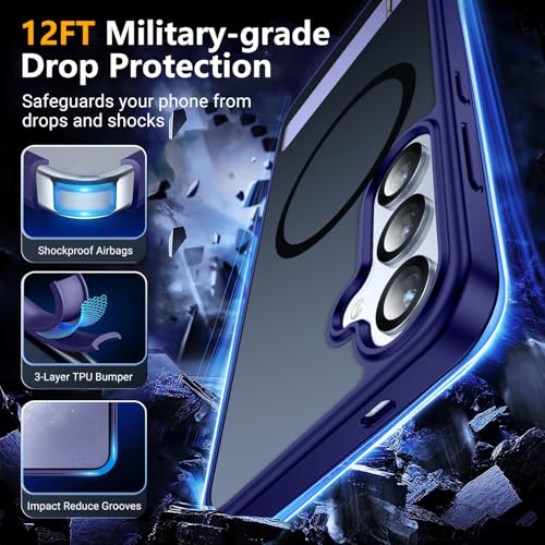 Image of SPIDERCASE Magnetic for Samsung Galaxy S25 Case, [3 Stand Ways][ Military Grade Drop Protection] with Invisible Stand Shockproof Slim Case for Samsung Galaxy S25 6.2 inch, Purple